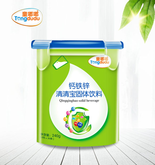 童嘟嘟鈣鐵鋅清清寶固體飲料 樂扣裝