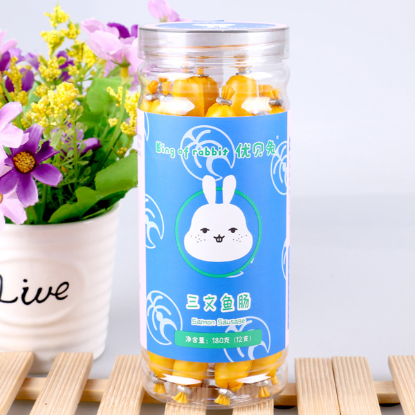 優(yōu)貝兔三文魚腸180克