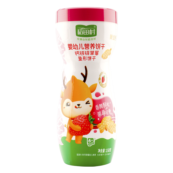 稻田村營養(yǎng)餅干罐裝-草莓