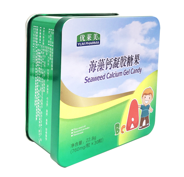 優(yōu)萊美海藻鈣凝膠糖果 鐵盒裝