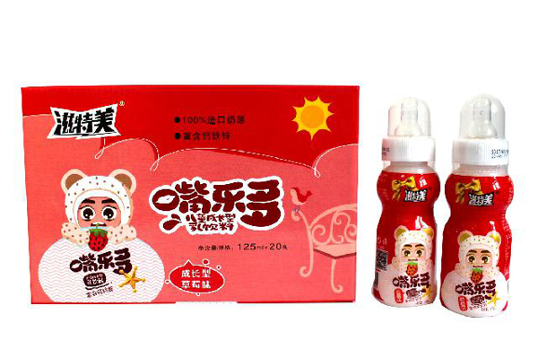 滋特美嘴樂多兒童乳酸菌乳飲料 成長型草莓味20瓶裝 紅色