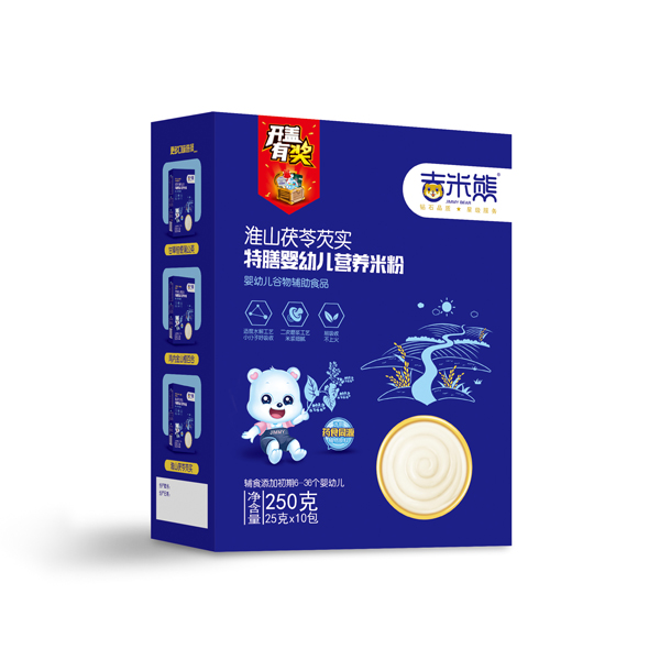 吉米熊淮山茯苓芡實特膳米粉 250g盒裝