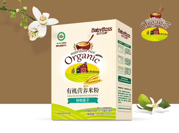 寶貝當(dāng)家核桃蓮子有機(jī)營養(yǎng)米粉 盒裝