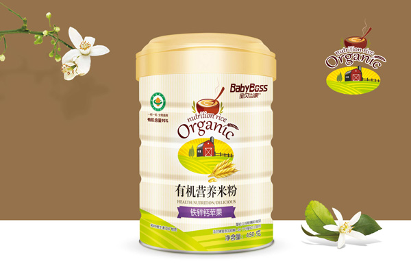 寶貝當(dāng)家鐵鋅鈣蘋果有機(jī)營養(yǎng)米粉 聽裝