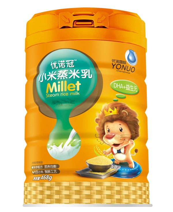 優(yōu)諾冠小米蒸米乳 DHA+益生元 聽裝