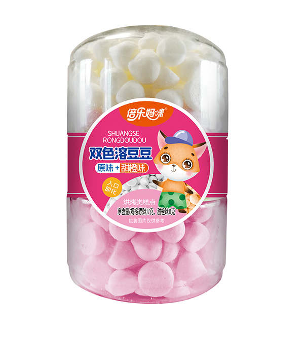 倍樂媽咪雙色溶豆豆-雙扣罐原味+甜橙味