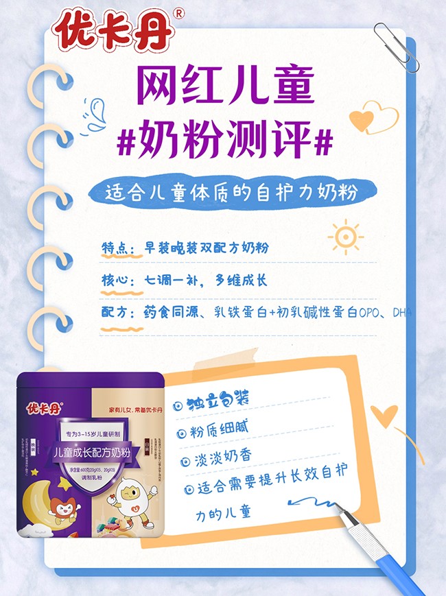 優(yōu)卡丹兒童成長配方奶粉測評.jpg