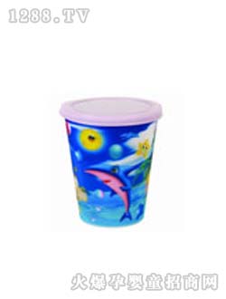 藍色海豚兒童水杯