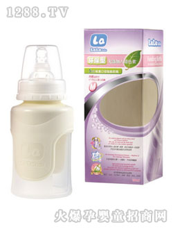 樂(lè)樂(lè)寶貝標(biāo)準(zhǔn)口徑食品級(jí)硅膠防脹氣奶瓶