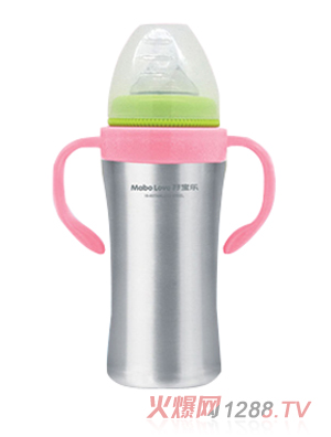 孖寶樂E型不銹鋼奶瓶粉紅