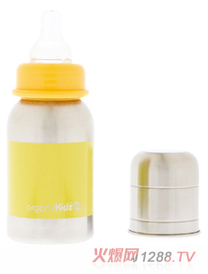 歐可滋不銹鋼標口奶瓶黃4oz