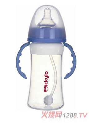米奇樂(lè)硅膠寬口自動(dòng)奶瓶240ml