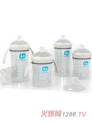 樂(lè)樂(lè)寶貝硅膠奶瓶白色