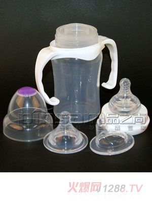 品尚標(biāo)準口徑弧形硅膠奶瓶120ml