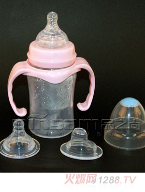 品尚標(biāo)準口徑弧形硅膠奶瓶120ml