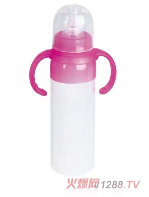 培貝硅膠直身標(biāo)口徑帶柄自動(dòng)奶瓶210ml
