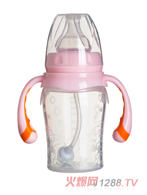 佳愛(ài)粉色自動(dòng)硅膠奶瓶