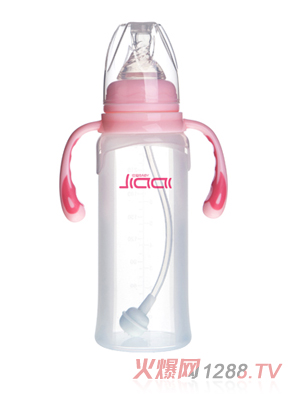 佳愛(ài)自動(dòng)標(biāo)口硅膠奶瓶240ML