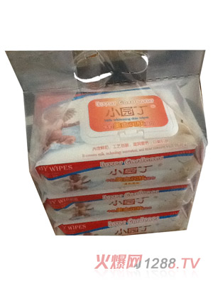 小園丁牛奶美白潤(rùn)膚濕巾80片蓋3連包