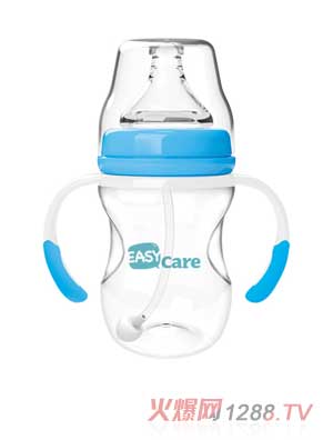 伊斯卡爾160mlPP自動寬口徑奶瓶（藍(lán)）