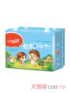 優(yōu)妮舒爽U+芯風尚紙尿褲中包