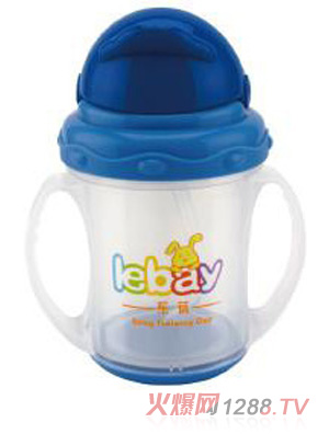 陽光兔企鵝吸管訓(xùn)練杯180ML藍(lán)色