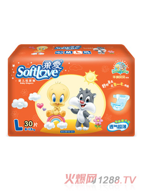 柔愛華納貝貝超薄紙尿褲L碼30片