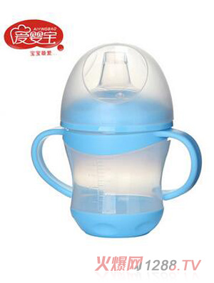 愛(ài)嬰寶母嬰用品 嬰幼兒軟嘴水杯 兒童鴨嘴式學(xué)飲杯160ml