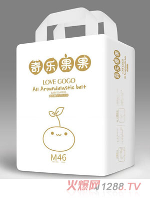 奇樂(lè)果果大環(huán)腰嬰兒紙尿褲M(mǎn)碼46片