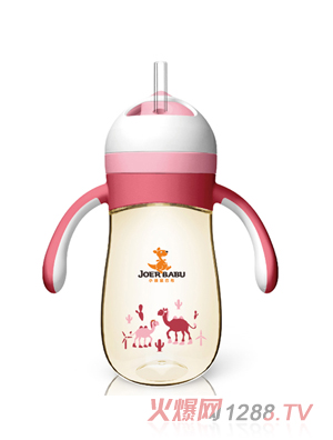 小袋鼠巴布寶寶學飲杯260ml紅色