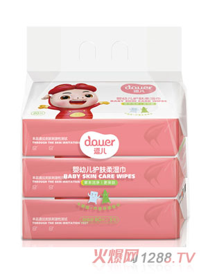 逗兒嬰幼兒護(hù)膚柔濕巾80片x3