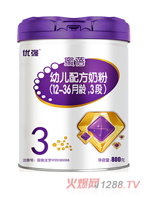 圣元優(yōu)強蜜蓓幼兒配方奶粉（12-36月齡，3段）800g