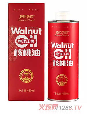核心為你物理冷榨核桃油450ml