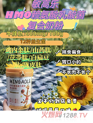 敏高樂HMO賴氨酸乳酸菌復(fù)合奶粉
