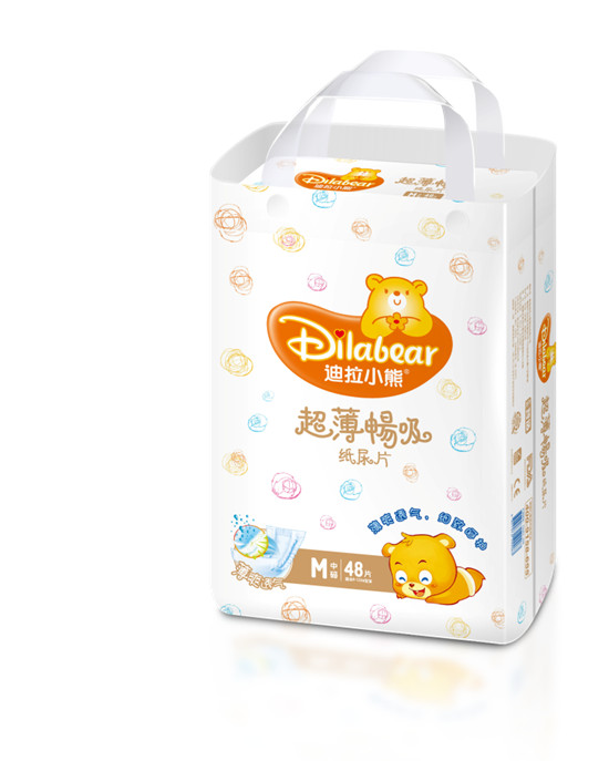 迪拉小熊超薄暢吸紙尿片M48片