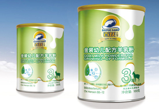 百躍金裝幼兒配方羊乳粉100g3段