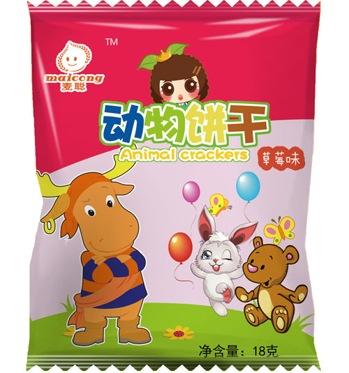 麥聰動(dòng)物餅干草莓味