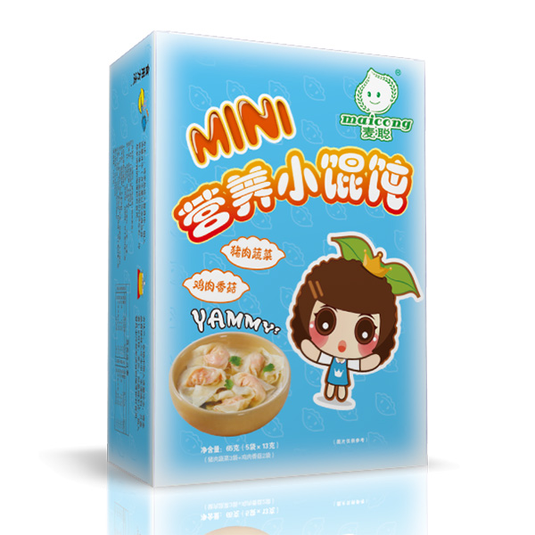 麥聰營養(yǎng)小餛飩豬肉蔬菜+雞肉香菇
