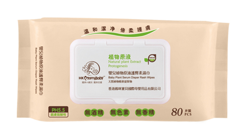 香港媽咪寶貝植物原液護(hù)臀柔濕巾