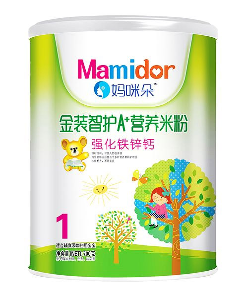 媽咪朵智護強化鐵鋅鈣A+營養(yǎng)米粉(聽裝)