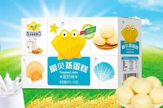 金盾愛(ài)嬰扇貝蒸蛋糕蛋奶味