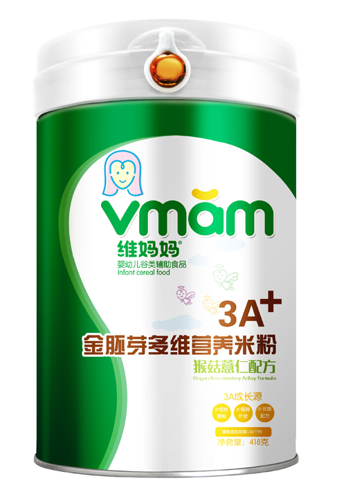 維媽媽猴頭菇薏仁3A金胚芽營養(yǎng)米粉