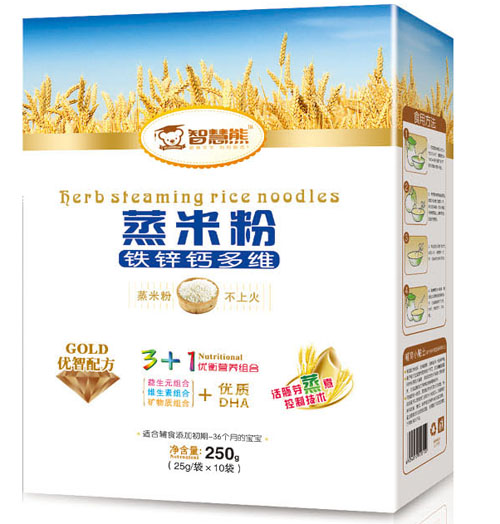 智慧熊鐵鋅鈣多維蒸米粉盒裝