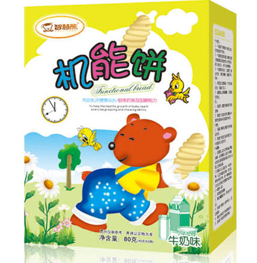 智慧熊機能餅牛奶味