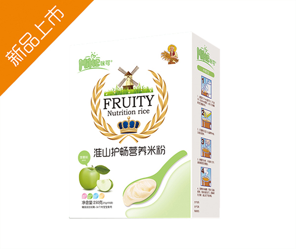 咪可準(zhǔn)山護(hù)暢水果奶米粉-(盒-蘋果味)