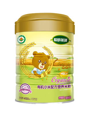 聰明蓓蓓有機(jī)小米配方營養(yǎng)米粉罐